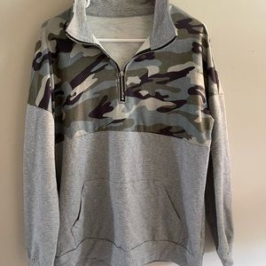 Size L Camouflage/Grey Lightweight Pullover from Amazon